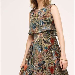 Eva Franco Anthropologie burnout velvet party dress